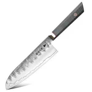 GoldCut Santoku 18cm VG10 Brown Burl wood [DMS-584E]