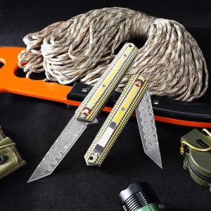 Foldekniv 9cm VG10 Damaskus 76 layers G10 [GT-DM031]